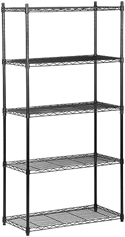 ZENY Wire Shelving Unit, 5-Shelf Adjustable Metal Shelf Organizer, Heavy Duty Wire Rack Storage Shelving Unit for Restau