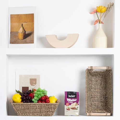 Small Wicker Baskets,small baskets for organizing,wicker storage Basket,small woven basket Seagrass Storage Baskets,Ratt