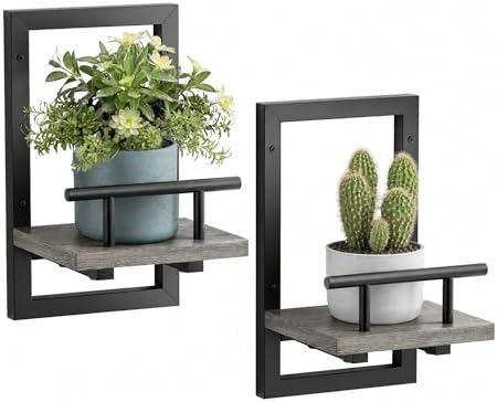 Sbosbo Floating Shelves for Wall Plant Shelf Indoor Wall Mounted Shelves