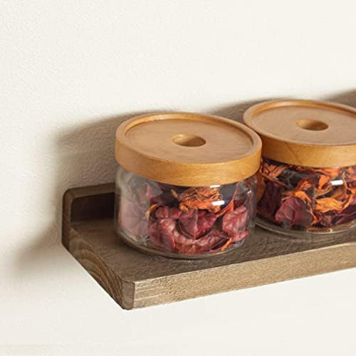 Freezing point Floating Shelf for Wall Set of 2 Natural Wood 23Inch Wall Shelves Decor Plant Display Collectibles Mounte