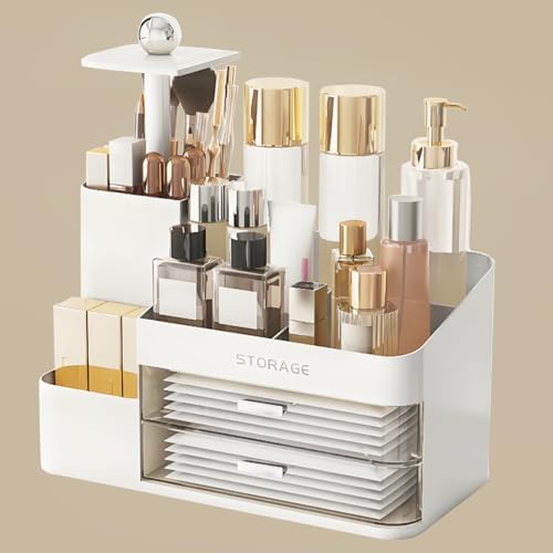 Large Makeup Organizer Countertop with Drawers, Make Up Organizer for Vanity, Makeup Storage Organizer Countertop Makeup