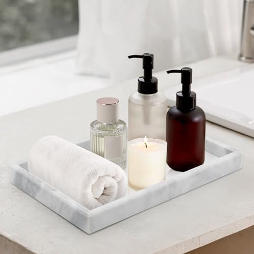 Marble Bathroom Tray,Pure Natural Marble Vanity Tray