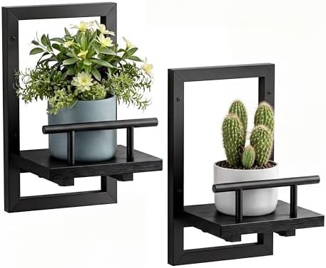 Sbosbo Floating Shelves for Wall Plant Shelf Indoor Wall Mounted Shelves