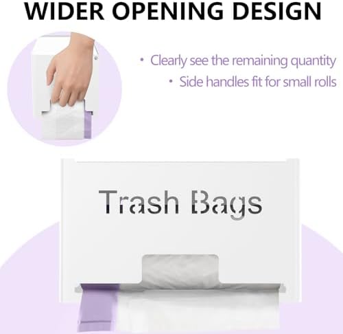 STWWO Extra Large Trash Bag Holder, Garbage Bag Dispenser Holder, White
