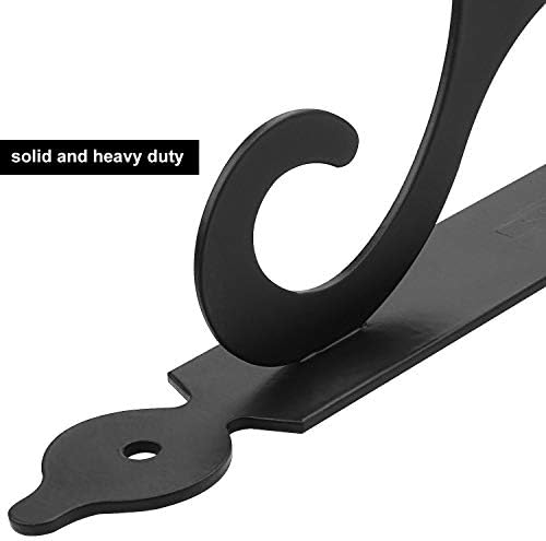Acrux7 12 Pack Decorative Shelf Brackets - 10 inch Wall Mounted Floating Shelf Bracket - Heavy Duty Metal L Shape Shelf 