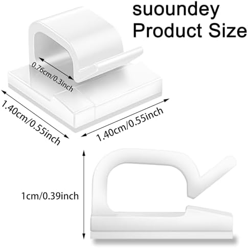 200 Pcs Cable Clips, Adhesive Cable Organizer Cord Holder Wire Clip Wire Management Self Adhesive Hooks Wire Holder for 