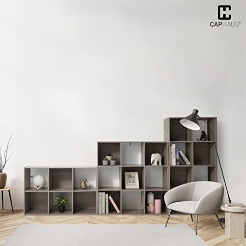 Fencer Wire 11-Inch Cube Storage Organizer Shelf w/Back, with Exterior Edge, Room Storage Shelves Divider, Bookcase, 6-C