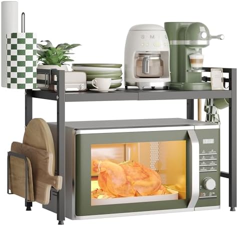 NETEL 2 Tier Expandable Microwave Stand countertop,Microwave Oven Rack