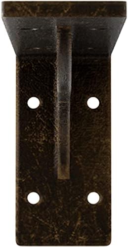 Ekena Millwork BKTM02X08X04EBABS Steel Bracket Embrey, 2" W x 8" D x 4 1/4" H, Antiqued Brass