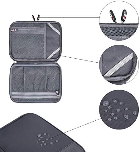Electronic Cable Organizer Bag - Portable Travel Double Layers Electronic Digital Accessories Storage Pouch Bags for SD 