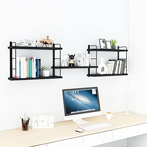 MXCSE Shelves on Wall, Floating Bookshelves, Shelves for Room Wall (Black)