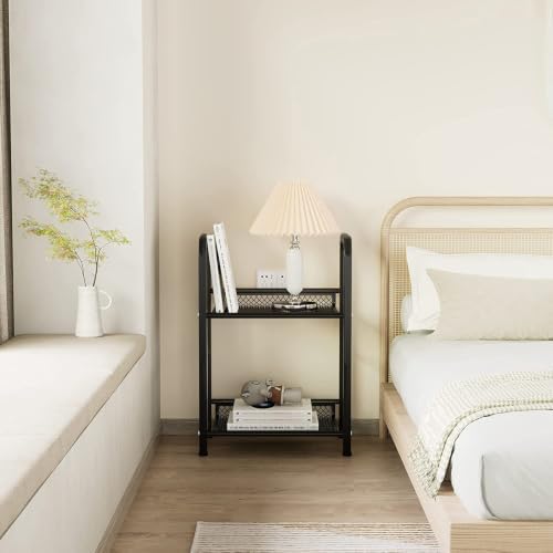 Bookshelf Storage Shelf Bookcase Freestanding Storage Stand for Living Room, Bedroom, Kitchen, Rust Resistance, Easy Ass