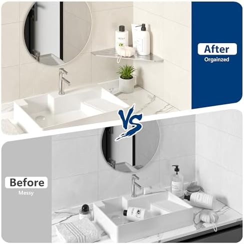 Brushed 10 Inch Corner Shower Shelf with Slot Design, 1 Pack