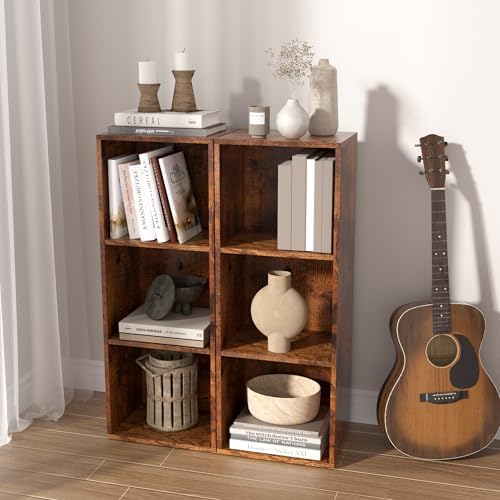 Wooden 3 Cube Storage Organizer, 3 Tier Storage Cubes Storage Display Cubby, Freestanding DIY Closet Shelving Unit for L