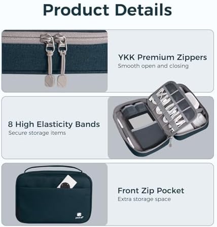 pack all Electronic Organizer Plus, Shockproof Cable Organizer Bag