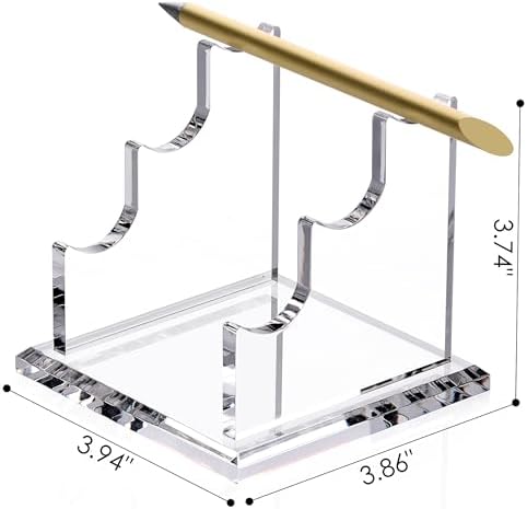 SANRUI 3 Tier Acrylic Pen Holder Display Stand, Clear Desk Pencil Rack