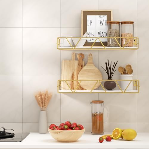 Floating Shelves Set of 3, Wood Wall Shelf, Farmhouse Shelf for Bedroom