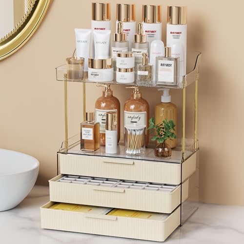 Anylady Bathroom Organizers and Storage, Makeup Organizer (Sturdy Durable Attractive), Ideal for Vanity, Countertop, Cou