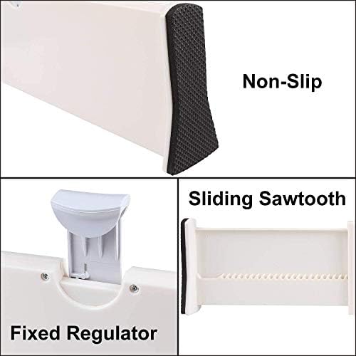 Drawer Dividers Set of 4, Adjustable 11"-17.3" Drawer Organizers, Expandable Dresser Drawer Separators Organizer Dividers for clothes, Kitchen, Drawer, Bathroom, Bedroom, Office