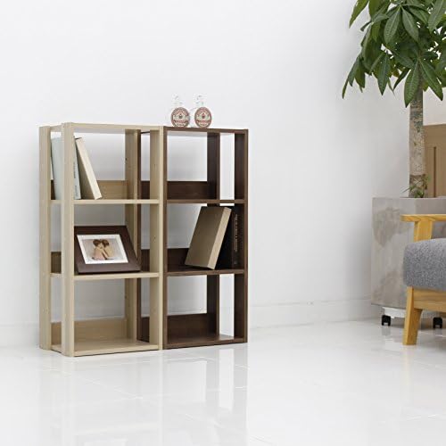 IRIS USA 3-Tier 16" Open Wooden Bookshelf with Adjustable Shelves, Brown