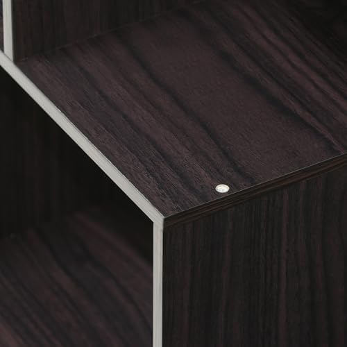 Furinno SIMPLY Book Shelf, 3-Tier Geometric Bookshelf, S-Shape Bookcase with Open Shelf, 11.8" x 23.6" x 37.3", for Orga