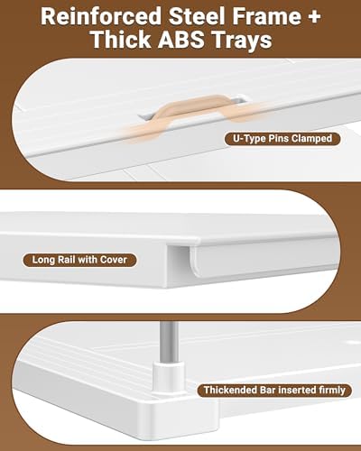 EVERIE Extendable 3-Tier Kitchen Cabinet & Pantry Organizer for Plastic Wrap, Foil & Storage Bags, Adjustable Heavy Duty