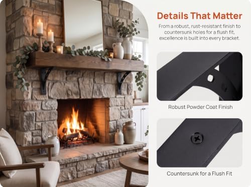 2-Pack Countertop Support Brackets 7"x6"x2"