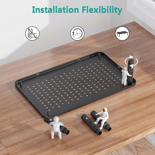 WALI Dual Monitor Stand for Desk, Adjustable Laptop Riser, up to 44 lbs