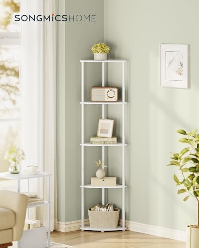 SONGMICS HOME 5-Tier Corner Shelf, Toolless Assembly