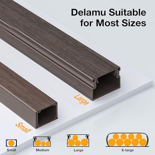 Delamu 157in Cord Covers for Wires on Wall, One-Cord Cord Hider, TV Cord Hider for Wall Mounted TV, Wire Hider Wire Cove