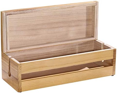 Changsuo Cable Management Box Wooden Cord Organizer Box for Extension Cord Power Stripe Surge Protector Wire Management 