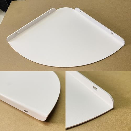 Small Floating Corner Shelves Metal Corner Wall Mounted Shelf Curved Corner Hanging Shelving for Bathroom, Kitchen, Livi