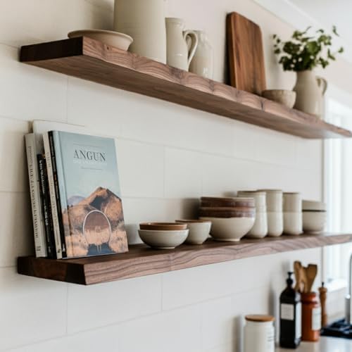Floating Shelf Bracket Pair - 2 Inch Hidden Shelf Brackets, 150 LB Weight Capacity, Supports Wall Mounted Floating Shelv