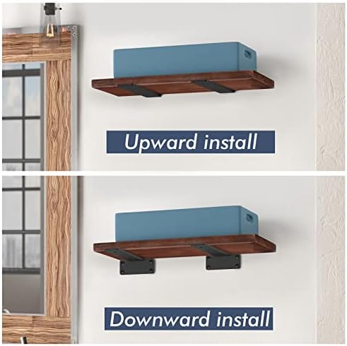 Starunder 14 Inch Floating Shelf Brackets,6 Pack L‑Shape Shelf Supports