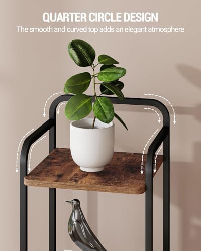 Hzuaneri Bookcase Bookshelf, Narrow Book Shelf, Industrial Corner Shelf