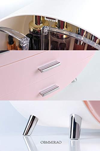 Elegant Dustproof Makeup Storage Organizer Box, Waterproof Large Cosmetics Organizer Storage with Drawers Skincare Cosme