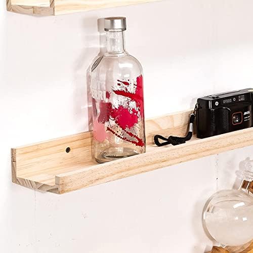 MBYD 48 Inch Floating Shelves Natural Wood, Wall Mount Picture Ledge Wooden Wall Shelf for Bedroom, Living Room, Office,