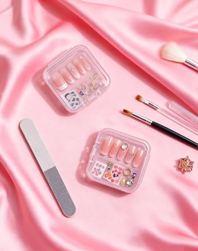 LJY 48 Clear Square Plastic Boxes, 53 x 53 x 20 mm for Beads