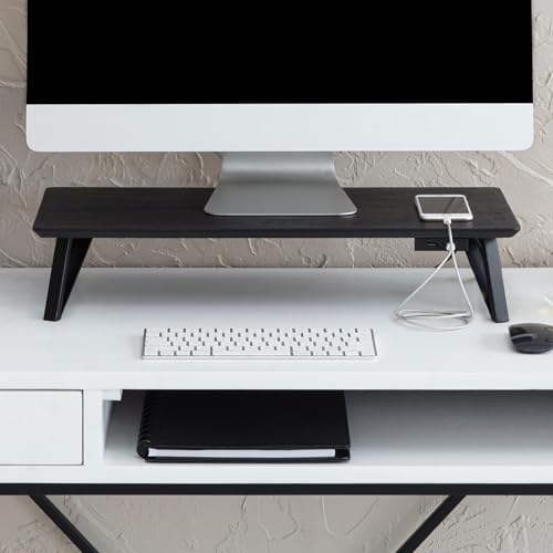 Anji Mountain Monitor Stand for Desk - Desktop Organizer & Laptop Riser, Ergonomic Monitor Riser, Space-Saving, Durable,