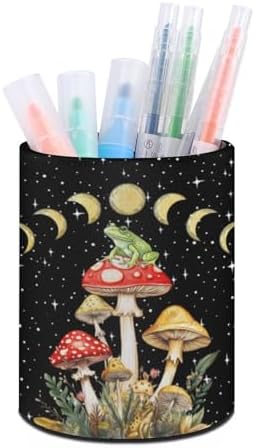 Mushroom Frog Pen Holder Pencil Cup for Desk Organizer