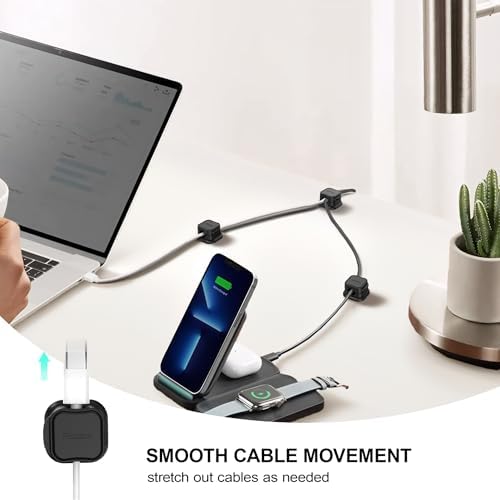 12 Pack Magnetic Cable Clip Organizer Cord Holder, Picozon Adhesive Cable Management, Wire Phone USB Charger Cable Holde