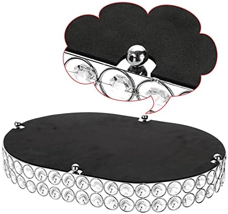 Hipiwe Crystal Vanity Tray, Mirrored Dresser Perfume Trays for Makeup Tray Cosmetic Skin Care Storage, Jewelry Trinket O