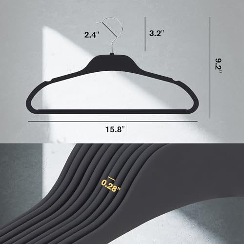 Rubber Coated Hangers 30 Pack, Non-Slip Clothes Hangers