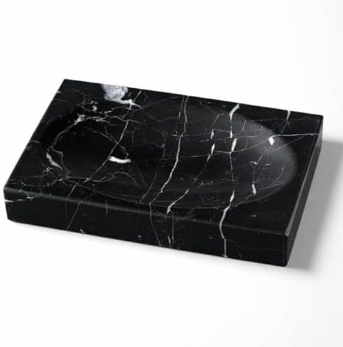Marble Soap Dish Tray, Soap Bar Holder for Bathroom Shower