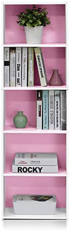 Furinno LUDER Book Shelf, 5-Tier Bookshelf, Bookcase with Open Shelves, 9.4 x 15.8 x 52, Easy Assembly, for Living Room,