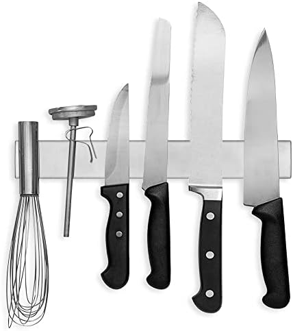 Modern Innovations Magnetic Knife Holder for Wall and Fridge - 12" Knife Magnetic Strip, Magnet Kitchen Knife Holder and