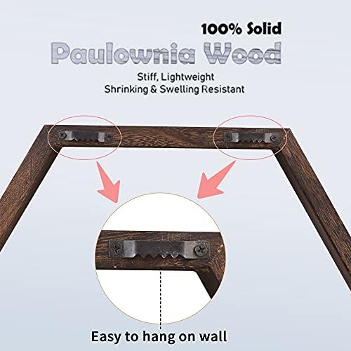 WONFUlity Hexagon Floating Shelves, Hexagonal Shelf Wall Mounted Storage