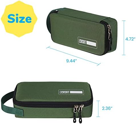 ECHSRT Large Pencil Case, Aesthetic Pen Pouch with Big Capacity, Minimalist Portable Stationery Bag with Handle for Office Organizer Aesthetic Pencil Cases
