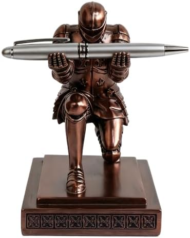 Soldier Executive Knight Pen Holder Personalized Desk Organizers Copper