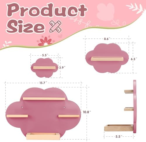for TonieBox and for Tonie Shelf Cloud, Tonies Storage for 20-35 Tonie Figures Characters, Floating Shelves Magnetic Wal